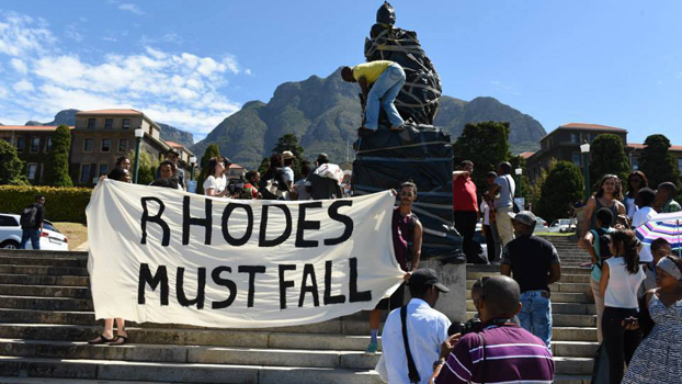 Controversial statue. Image credit: UCT Rhodes must Fall